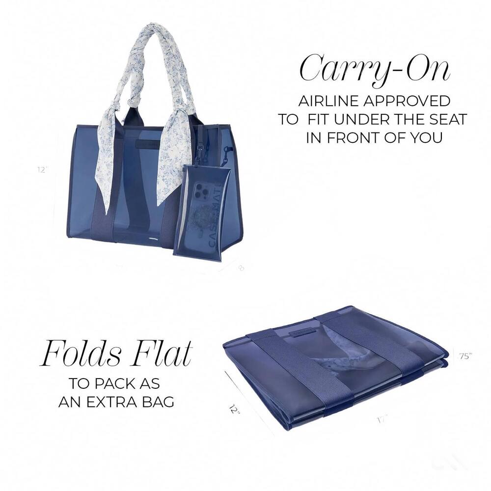 NEW CASE-MATE women's something twilly jelly tote bag in navy - Picture 2 of 2